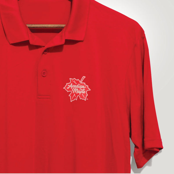 Red Acadian Maple Polo Shirt