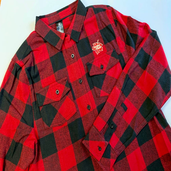 Men's Flannel Long Sleeved Branded Shirt